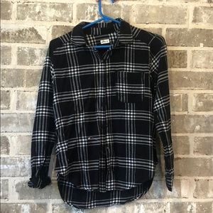 black and white flannel